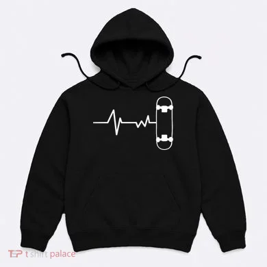 Skateboard Heartbeat Pulse Hoodie