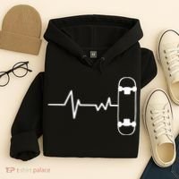 Skateboard Heartbeat Pulse Hoodie thumb 4
