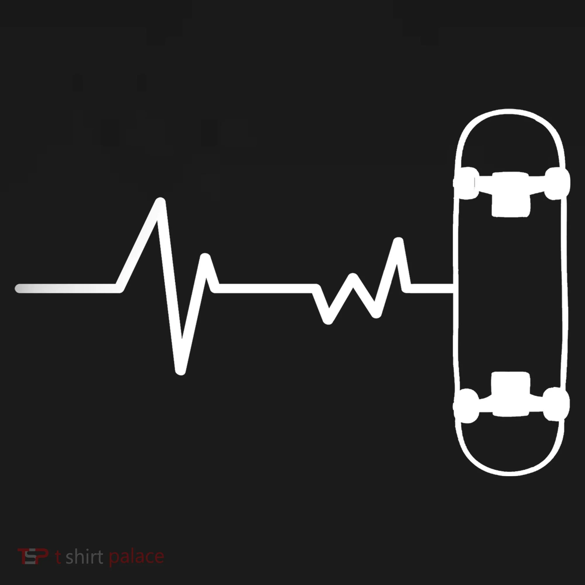 Skateboard Heartbeat Pulse Long Sleeve Shirt