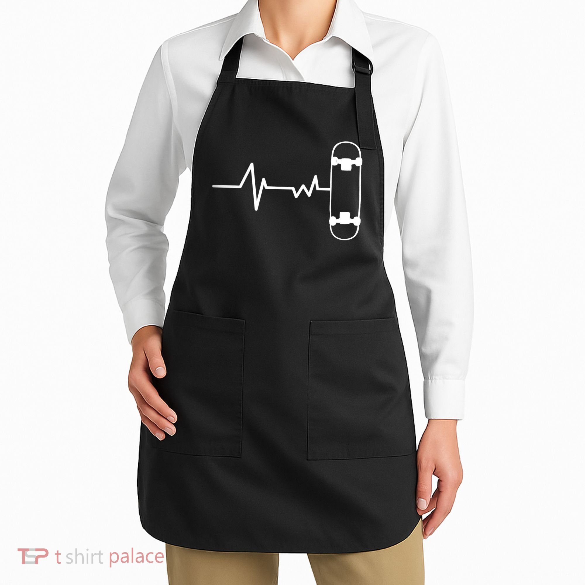 Skateboard Heartbeat Pulse Apron