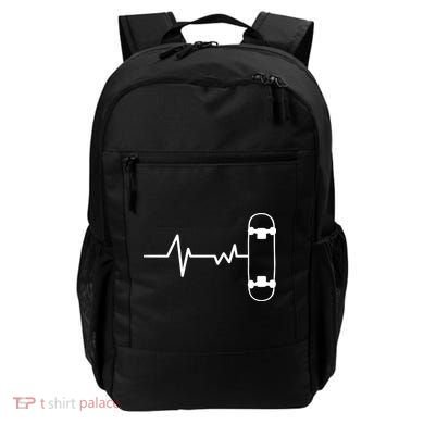 Skateboard Heartbeat Pulse Backpack
