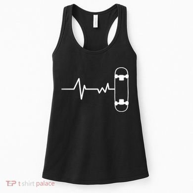 Skateboard Heartbeat Pulse Women's Tank Top