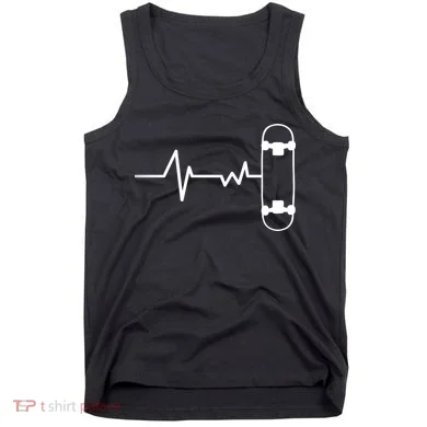 Skateboard Heartbeat Pulse Tank Top