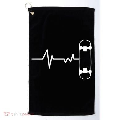 Skateboard Heartbeat Pulse Golf Towel