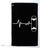 Skateboard Heartbeat Pulse Golf Towel thumb 0