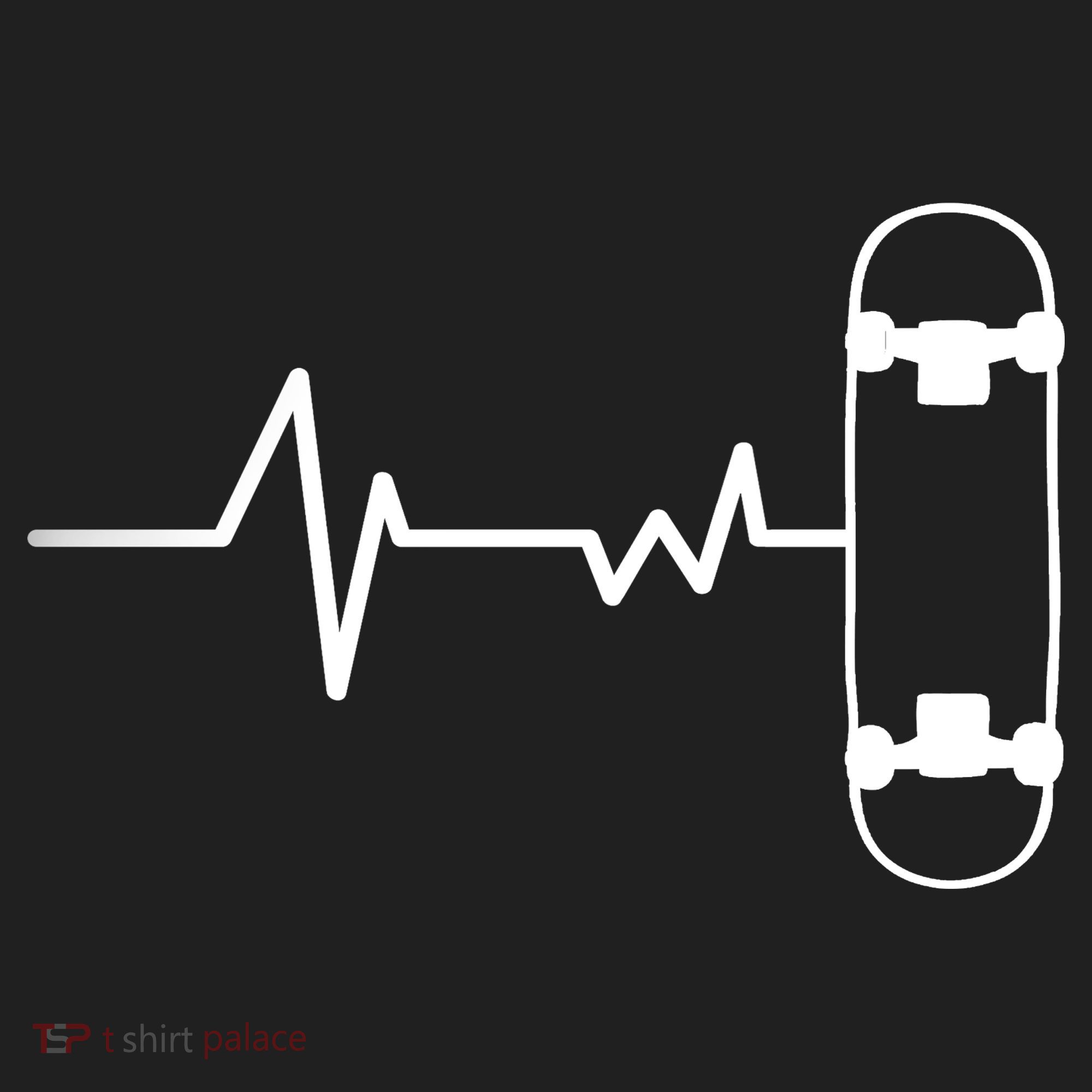 Skateboard Heartbeat Pulse Golf Towel