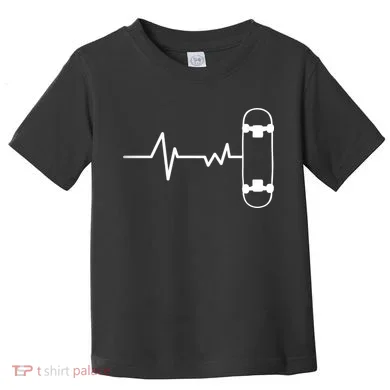 Skateboard Heartbeat Pulse Toddler T-Shirt