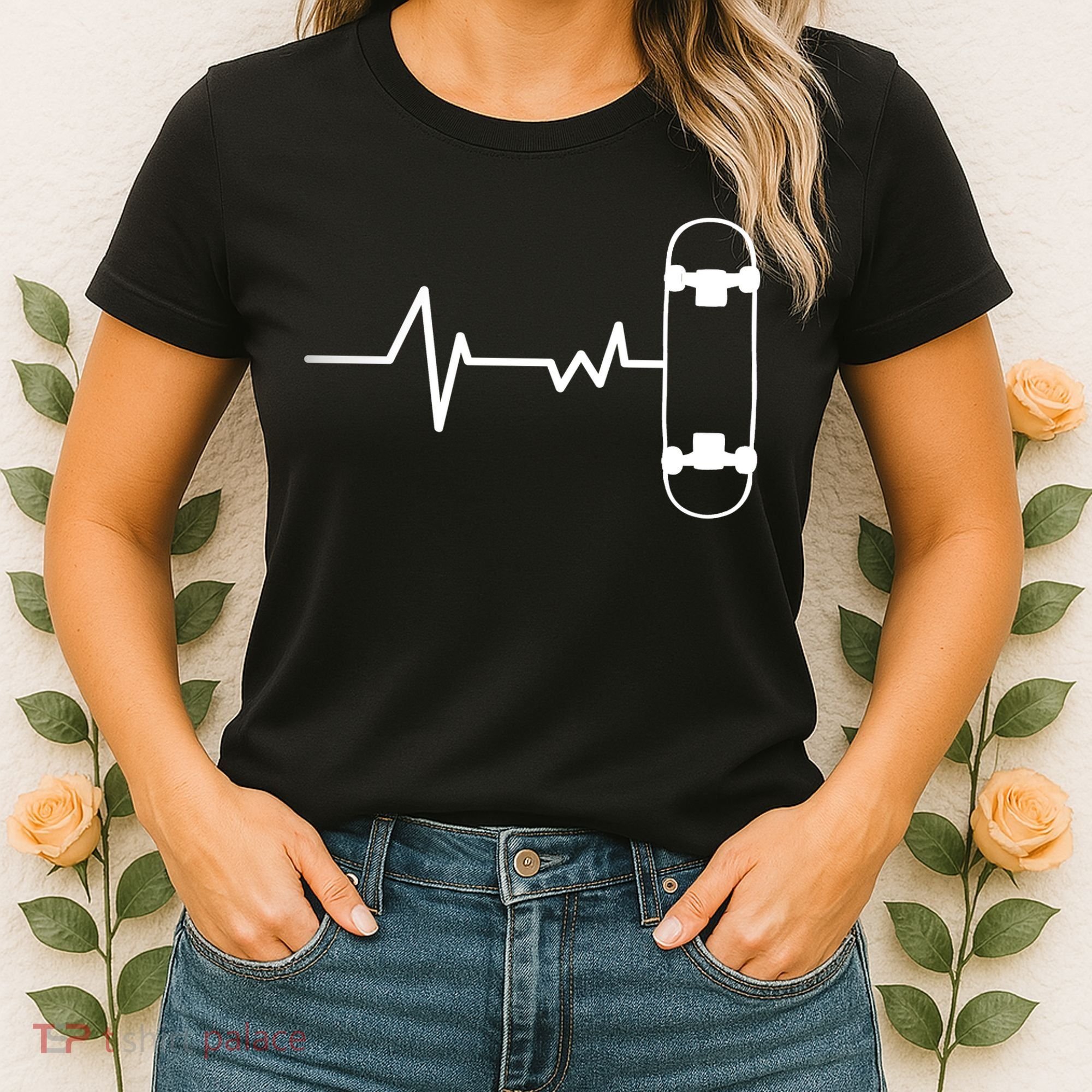Skateboard Heartbeat Pulse Women's T-Shirt