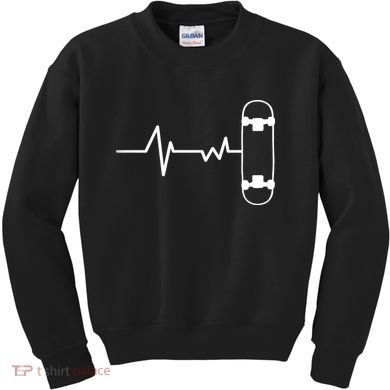 Skateboard Heartbeat Pulse Kids Sweatshirt