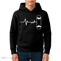 Skateboard Heartbeat Pulse Kids Hoodie thumb 4