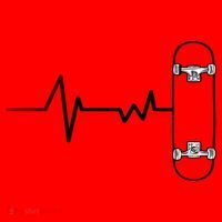 Skateboard Heartbeat Pulse Santa Hat thumb 1