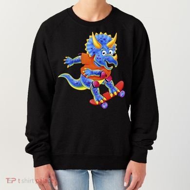 Skateboard Triceratops Women's Sweatshirt