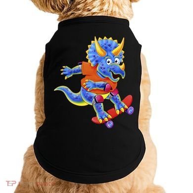 Skateboard Triceratops Doggie Tank