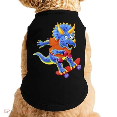 Skateboard Triceratops Doggie Tank