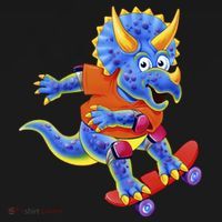 Skateboard Triceratops Backpack thumb 2