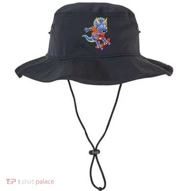 Skateboard Triceratops Bucket Hat