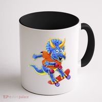 Skateboard Triceratops Coffee Mug thumb 1