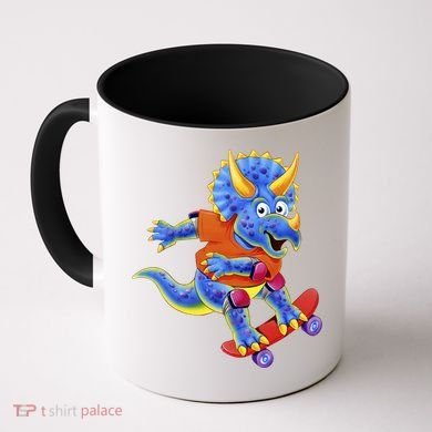 Skateboard Triceratops Coffee Mug