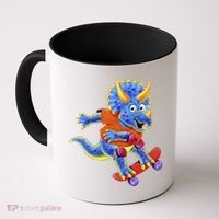 Skateboard Triceratops Coffee Mug thumb 0