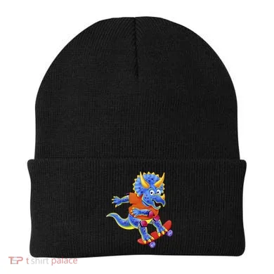 Skateboard Triceratops Beanie