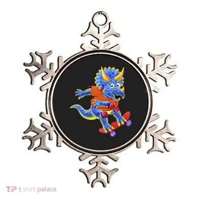 Skateboard Triceratops Ornament