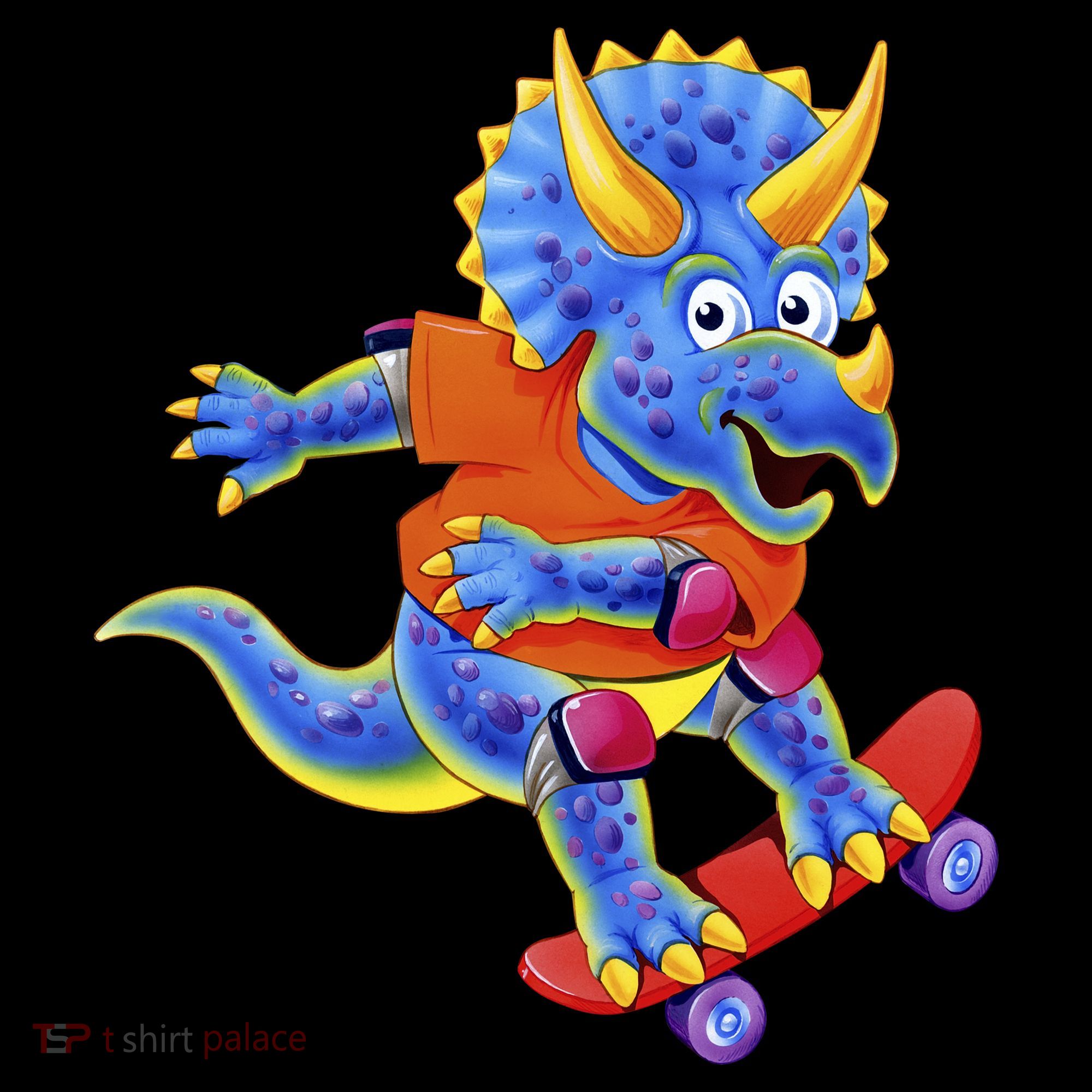 Skateboard Triceratops Ornament