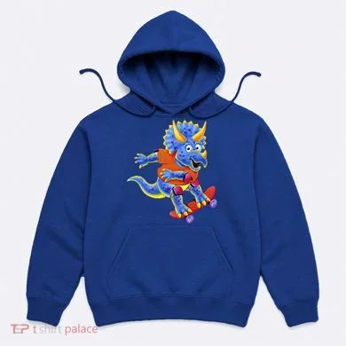 Skateboard Triceratops Hoodie