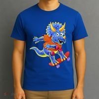 Skateboard Triceratops T-Shirt thumb 3