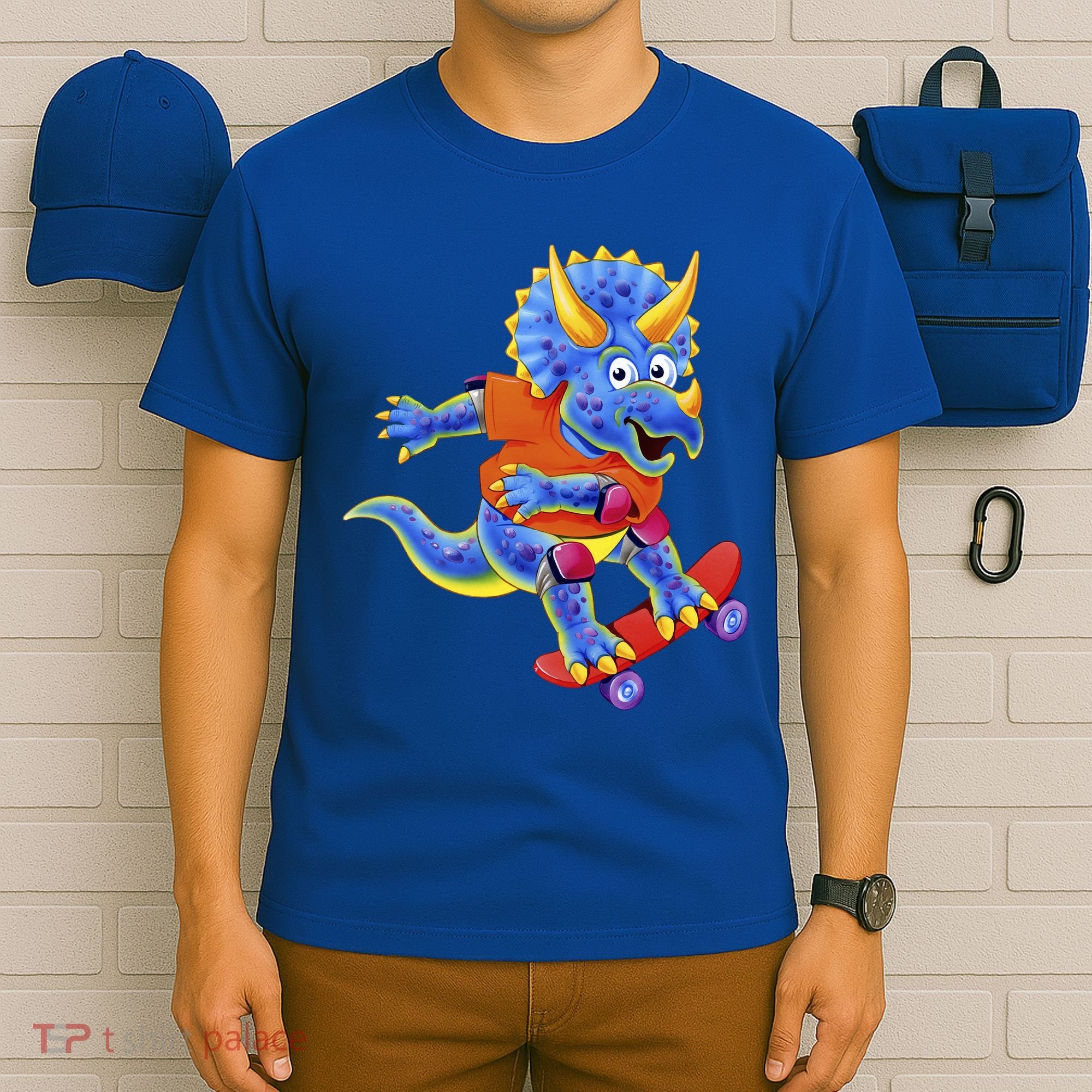 Skateboard Triceratops T-Shirt