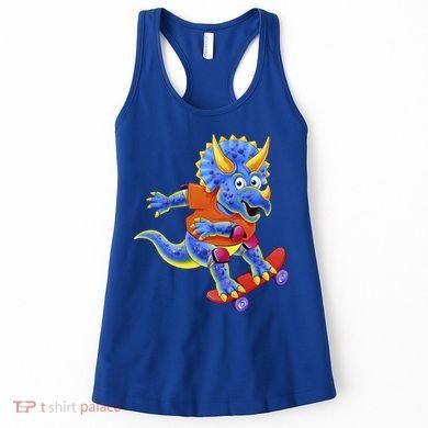 Skateboard Triceratops Women's Tank Top