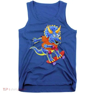 Skateboard Triceratops Tank Top