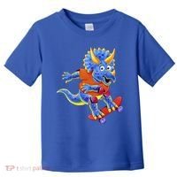 Skateboard Triceratops Toddler T-Shirt thumb 0