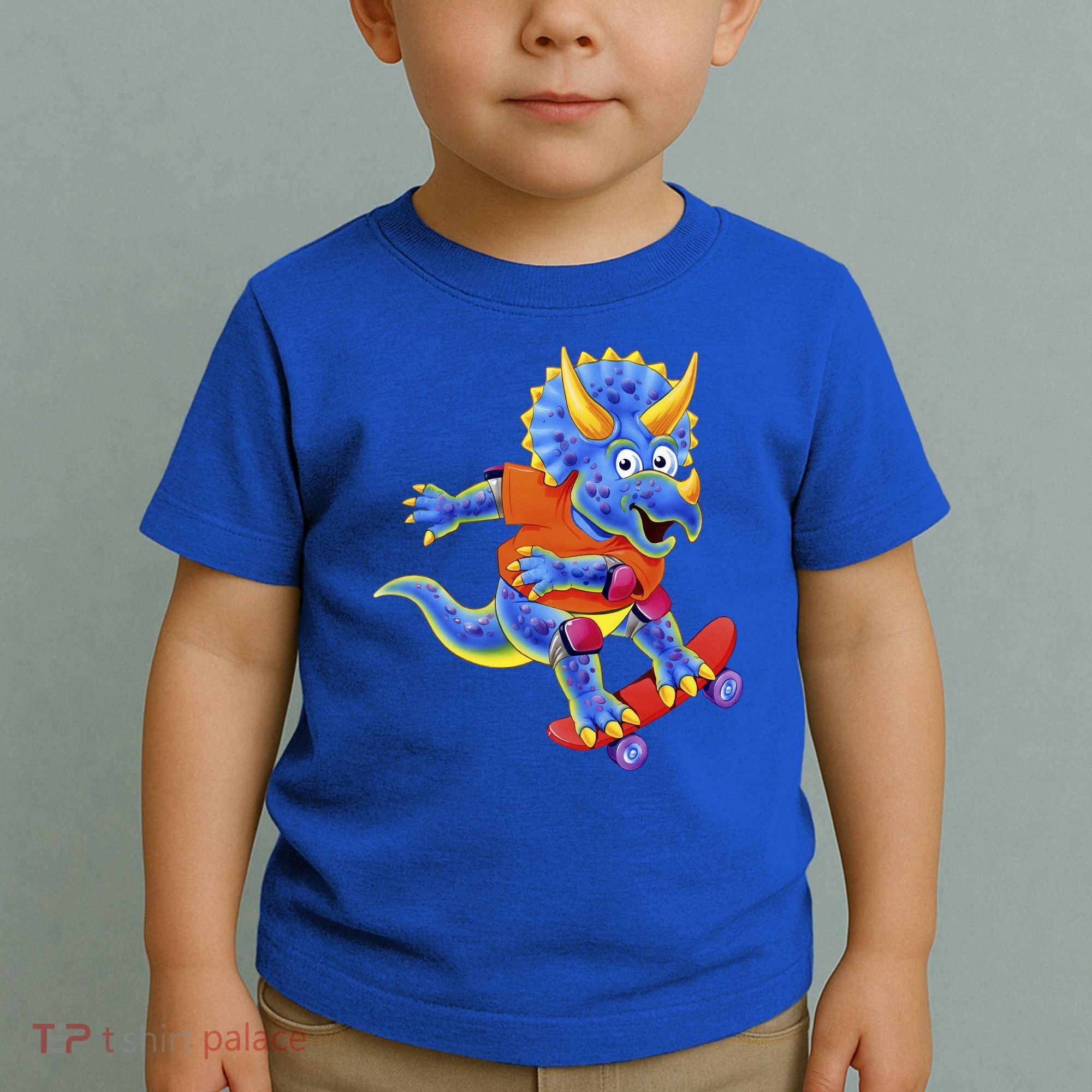Skateboard Triceratops Toddler T-Shirt