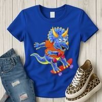 Skateboard Triceratops Women's T-Shirt thumb 3