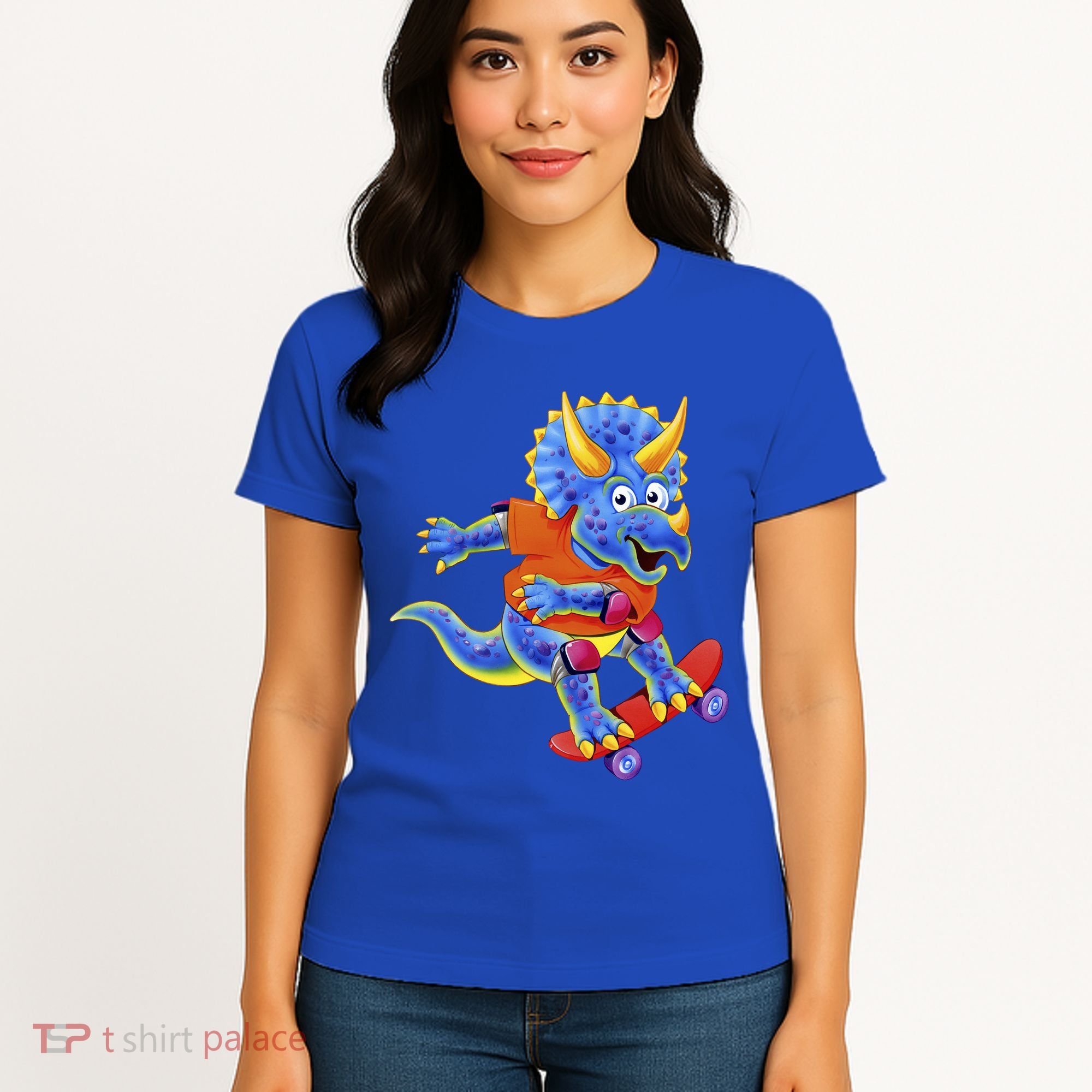Skateboard Triceratops Women's T-Shirt