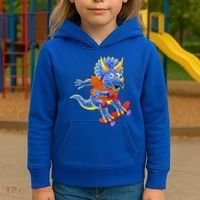 Skateboard Triceratops Kids Hoodie thumb 3
