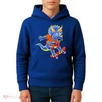 Skateboard Triceratops Kids Hoodie thumb 4