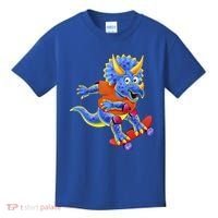 Skateboard Triceratops Kids T-Shirt thumb 0