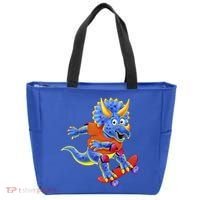Skateboard Triceratops Tote Bag thumb 0