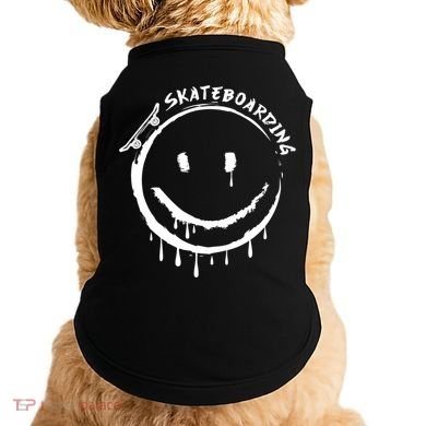 Skateboarding Graffiti Smile Face Doggie Tank