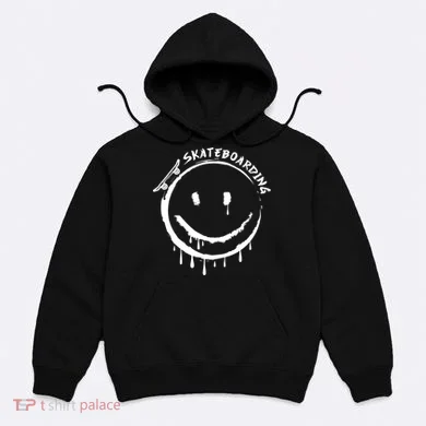 Skateboarding Graffiti Smile Face Hoodie