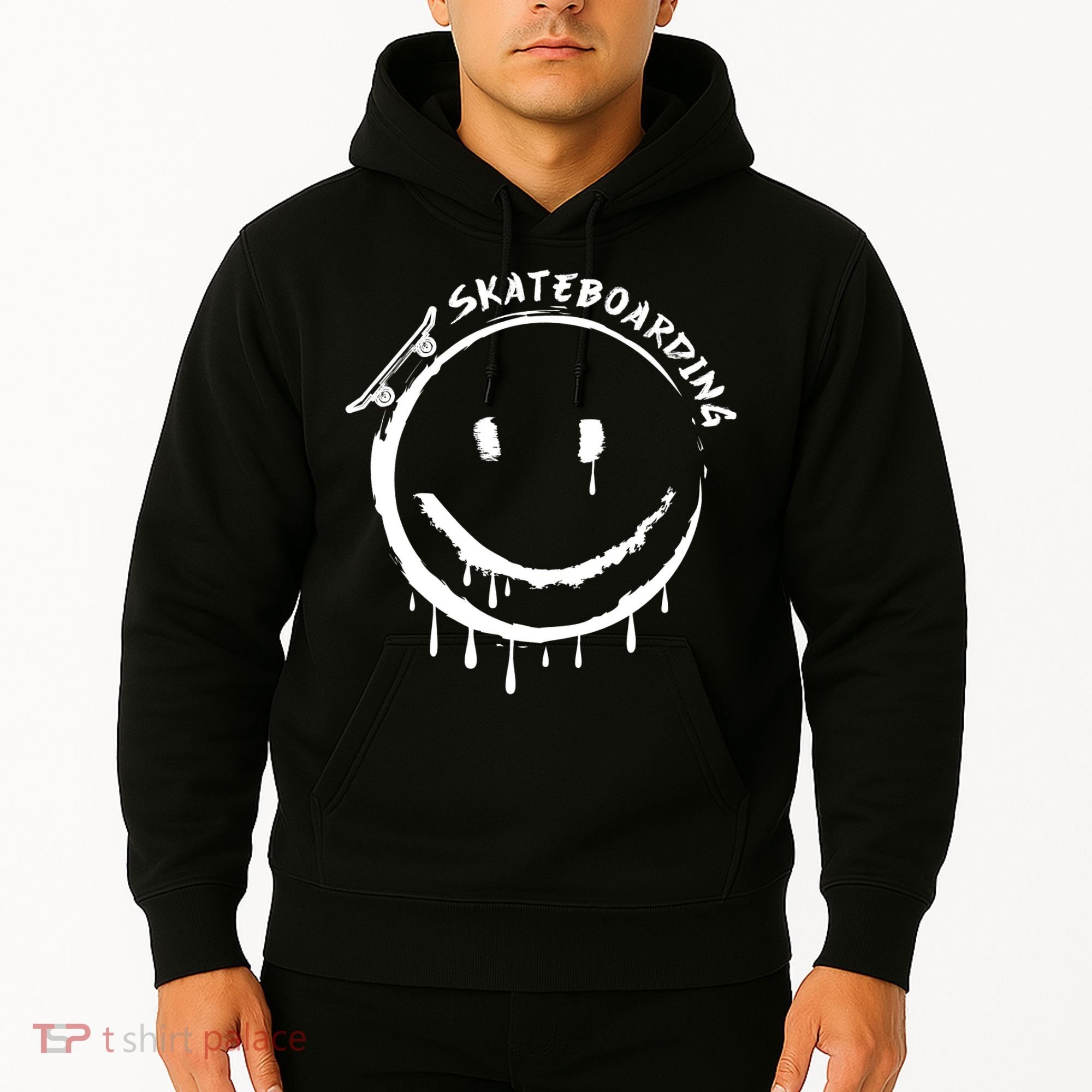 Skateboarding Graffiti Smile Face Hoodie