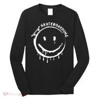 Skateboarding Graffiti Smile Face Long Sleeve Shirt thumb 0