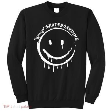 Skateboarding Graffiti Smile Face Sweatshirt