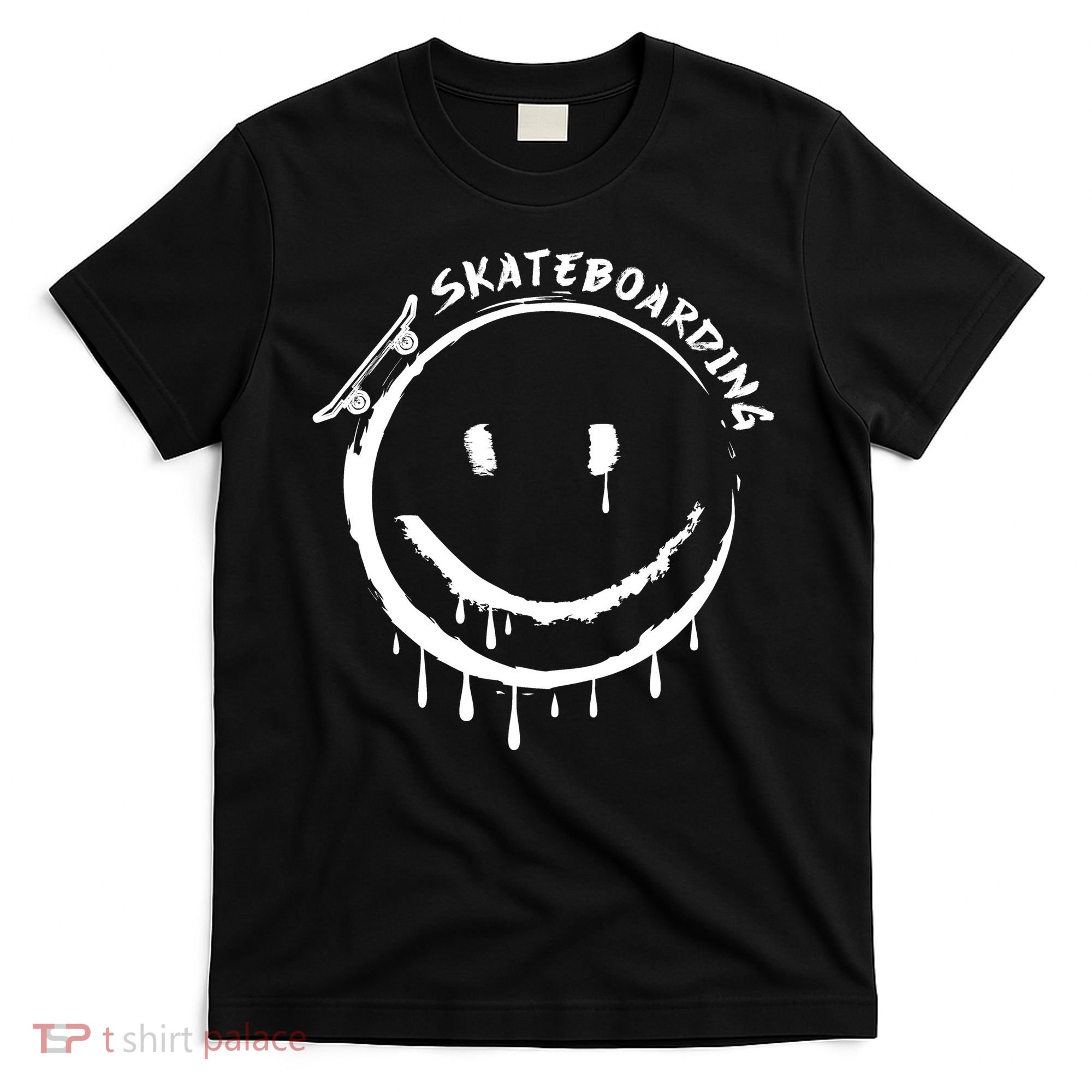 Skateboarding Graffiti Smile Face T-Shirt