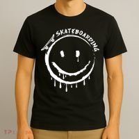 Skateboarding Graffiti Smile Face T-Shirt thumb 3