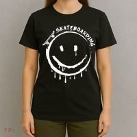 Skateboarding Graffiti Smile Face T-Shirt thumb 4