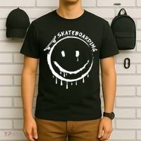 Skateboarding Graffiti Smile Face T-Shirt thumb 6