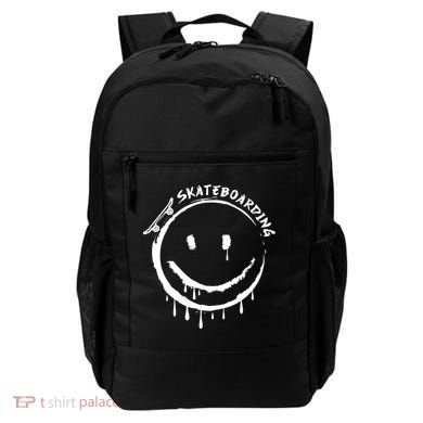 Skateboarding Graffiti Smile Face Backpack