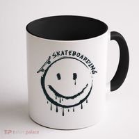 Skateboarding Graffiti Smile Face Coffee Mug thumb 1